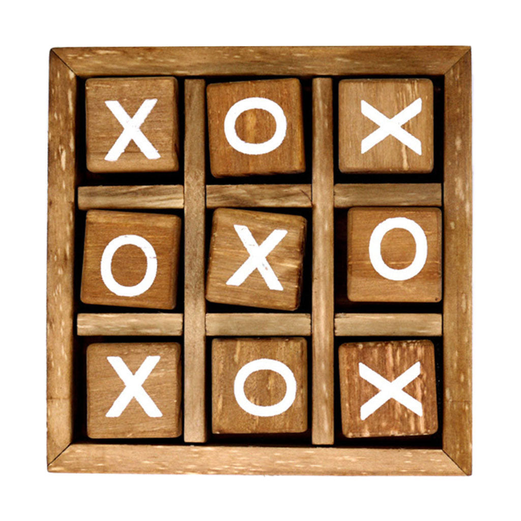 Wooden Tic Tac Toe/ Noughts and Crosses Game Family Board Games