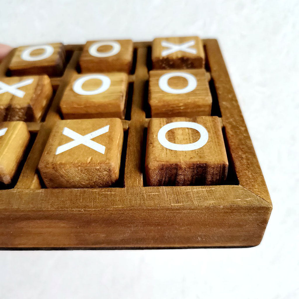 Wooden Tic Tac Toe/ Noughts and Crosses Game Family Board Games