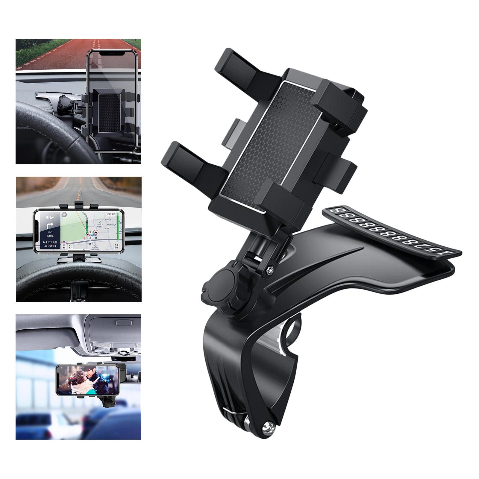 Black 360 Degree Auto Car Phones Holder Stand Bracket