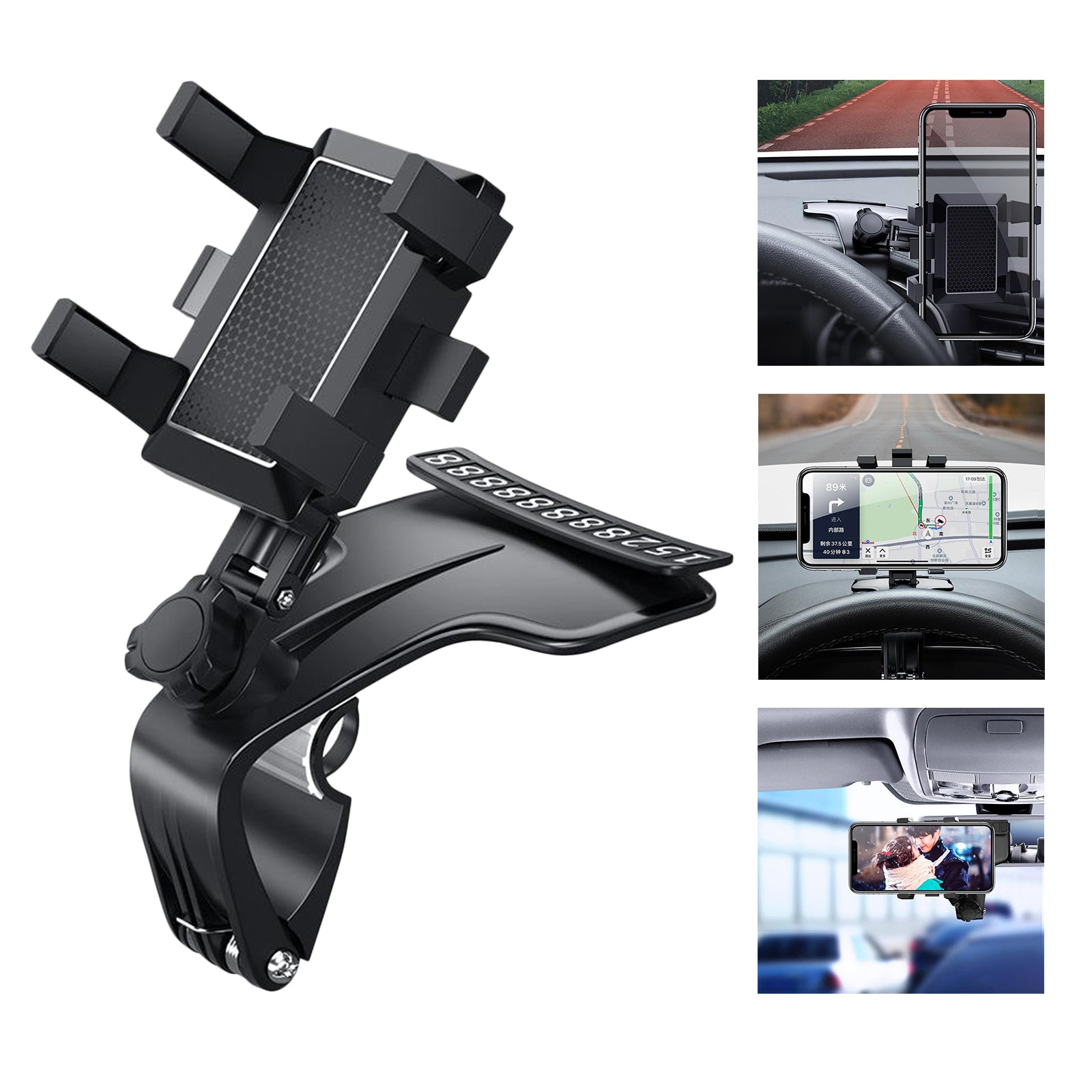 Black 360 Degree Auto Car Phones Holder Stand Bracket