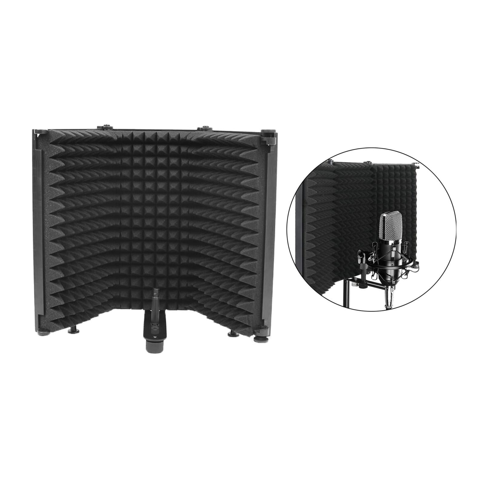 3Panel Microphone Isolation Shield Vocal Recording Microphone Isolation