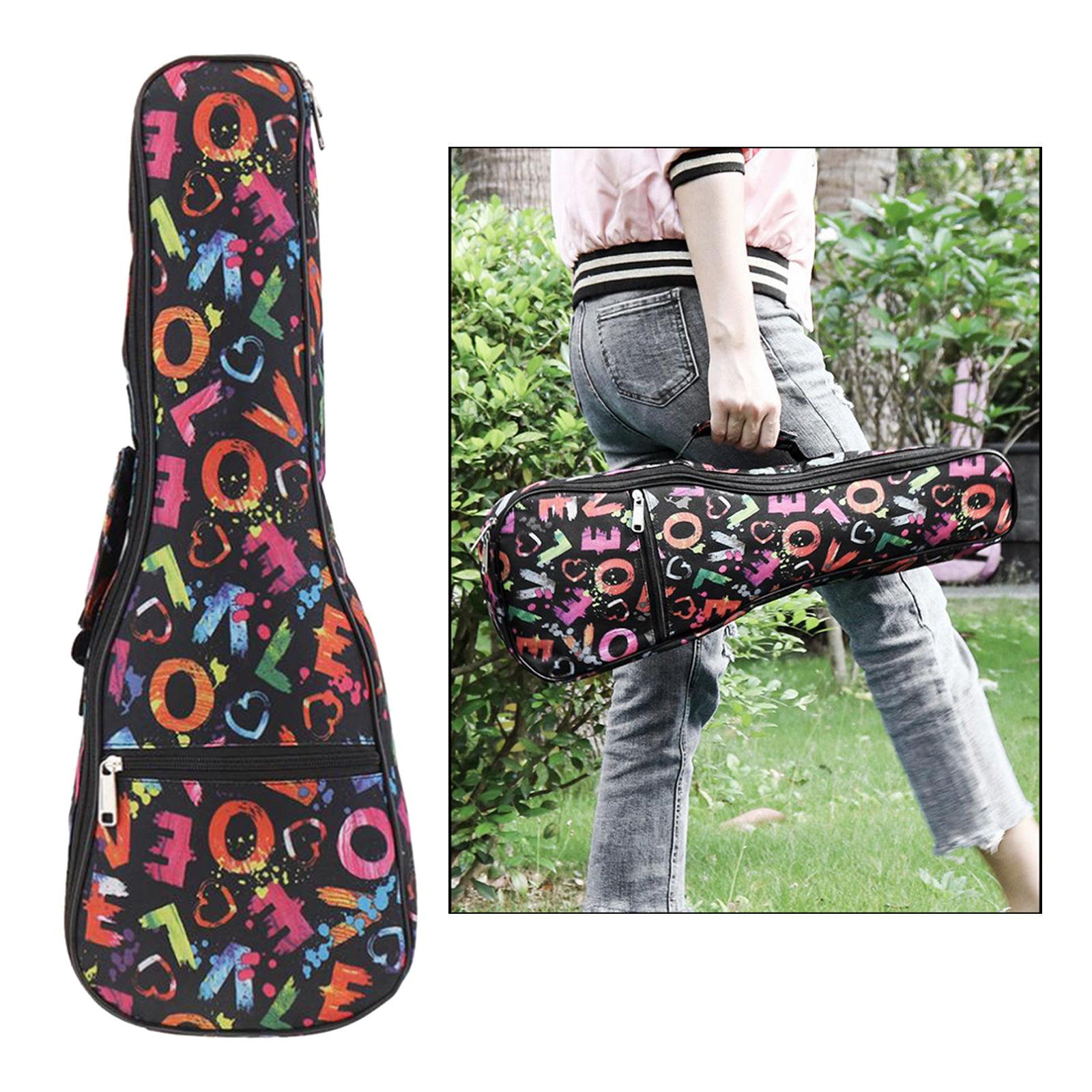 21/23/26'' Ukelele Carrying Case Uku Padded Backpack Bag 23inch Style3