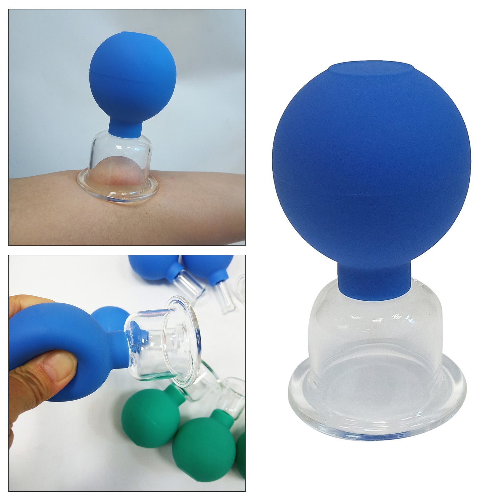 Glass Safety Vacuum Cupping for Massage Back Face Arm Back Chineses Therapy 2.08inch