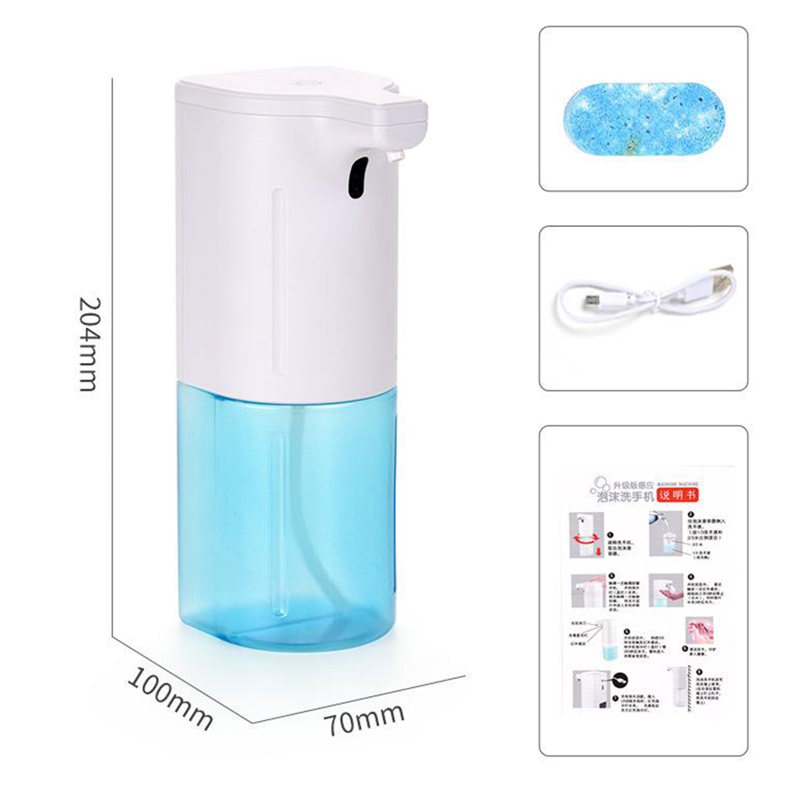 Touchless Auto Foam Soap Dispenser Induction Sprayer for Bathroom Kitchen