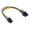 PCI Express PCI-e 6 pin Female to 6+2 8 pin Female GPU Cable Adapter 10Pcs