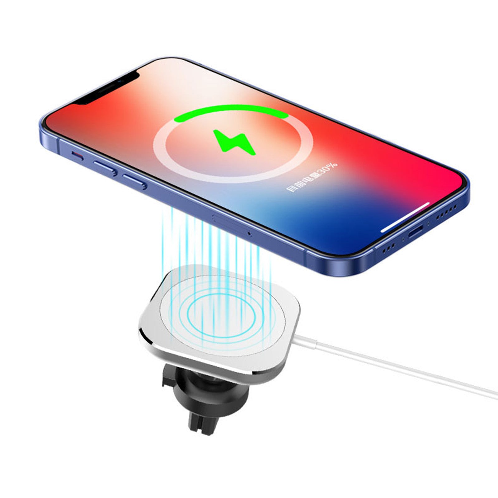 Magnetic Wireless Car Charger for iPhone 12 Fast Wireless Car Charger Mount