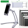 Desktop Cell Phone Tablet Holder Stand Wall Mount Counter Holder Silver L