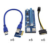 PCI-e Express 1x to 16x USB 6Pin Graphics Extension Power Adapter Cable