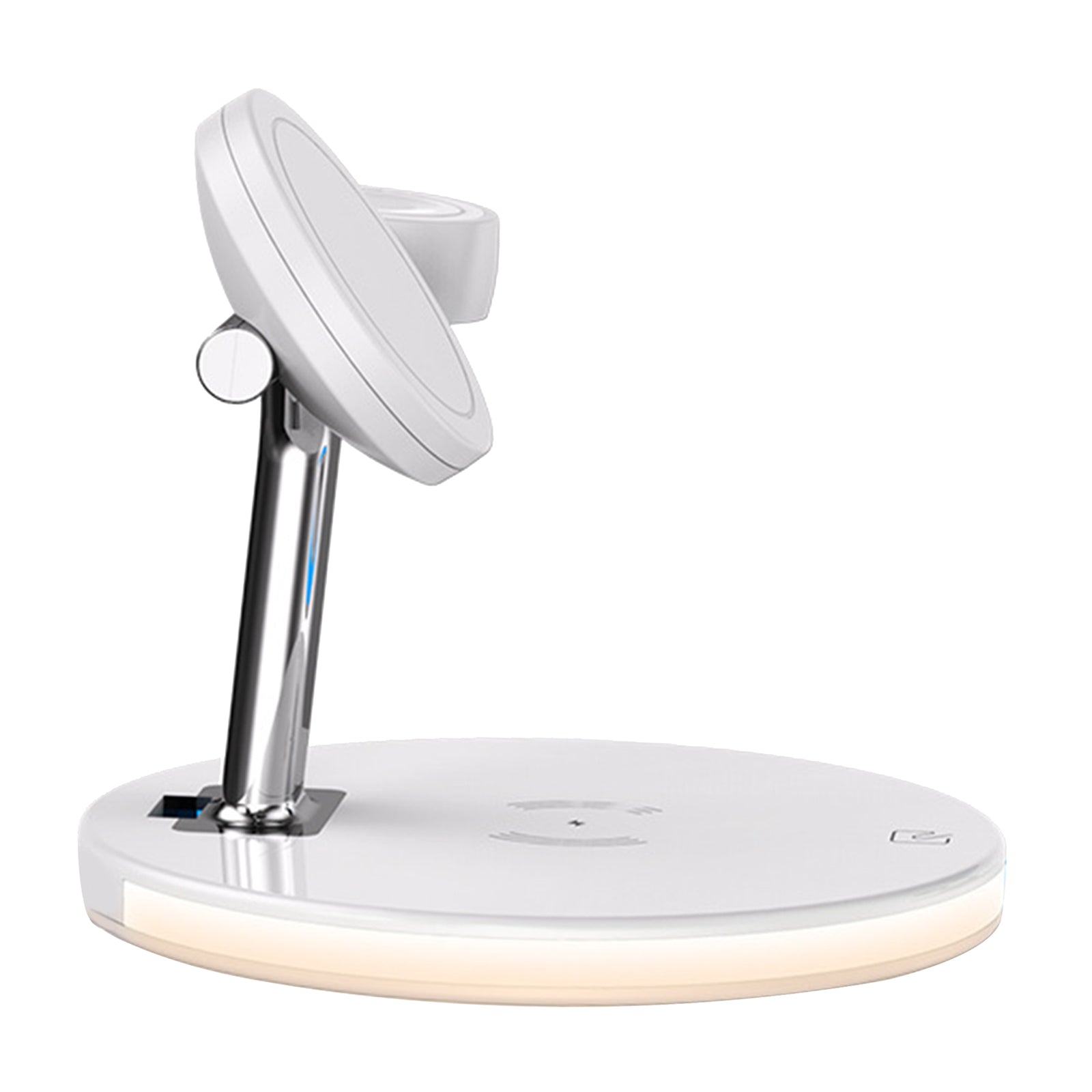 Magnetic Wireless Charger Station for iPhone 12 Apple Watch Airpods white