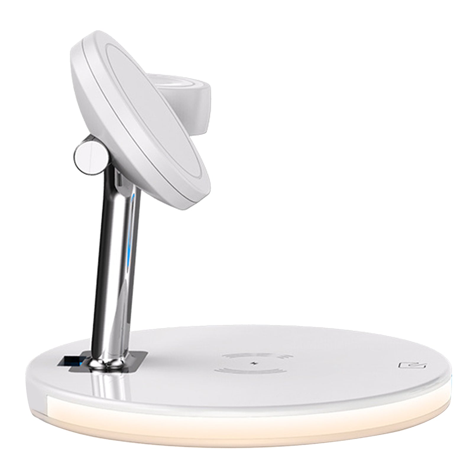 Magnetic Wireless Charger Station for iPhone 12 Apple Watch Airpods white