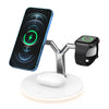 Magnetic Wireless Charger Station for iPhone 12 Apple Watch Airpods white