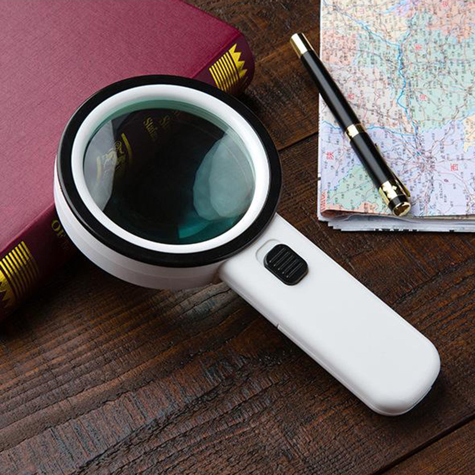 Handheld Magnifying Glass with Light for Seniors Reading Soldering Exploring