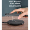 B09W Desktop Wireless Charger 10W Max Pad for iPhone SE 2020 Xs Xs Max black