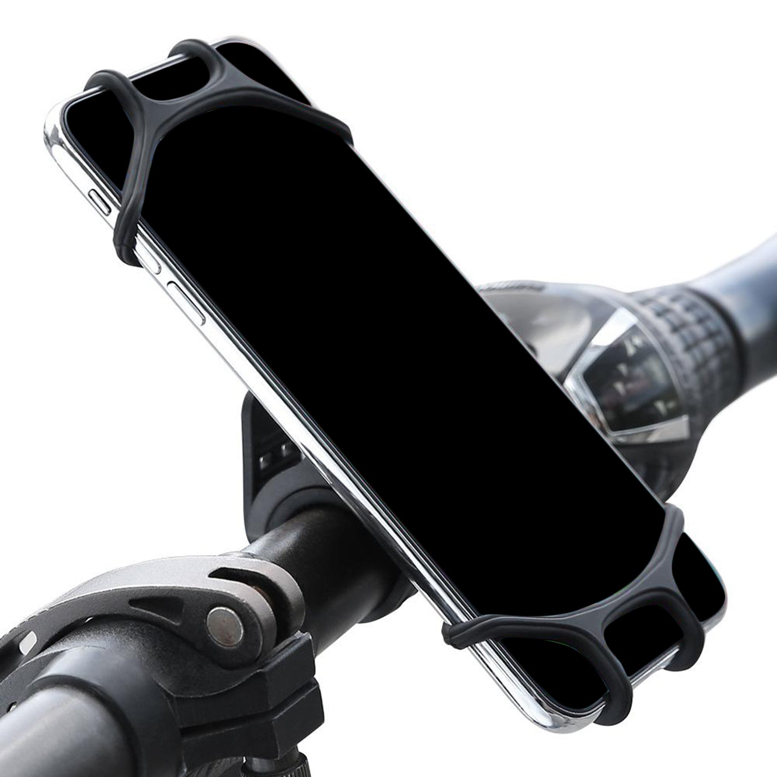 MTB Bike Bicycle Phone Handlebar Silicone Holder GPS Bracket for Samsung