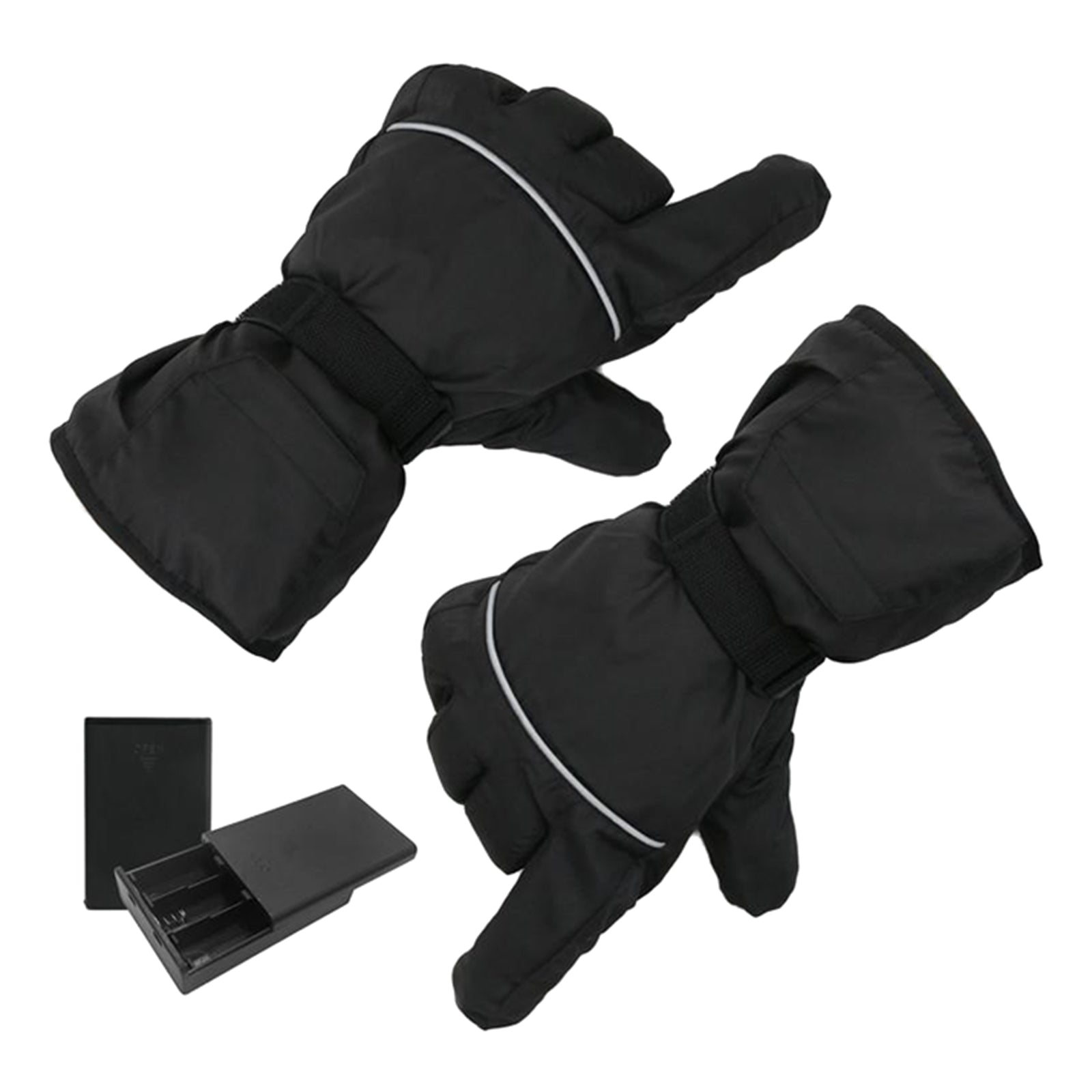 Winter Electric Heated Glove Rechargeable Battery Warm Hand Sport Black+Gray