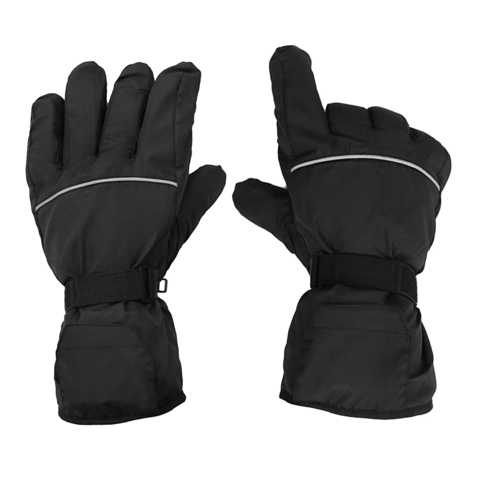 Winter Electric Heated Glove Rechargeable Battery Warm Hand Sport Black+Gray