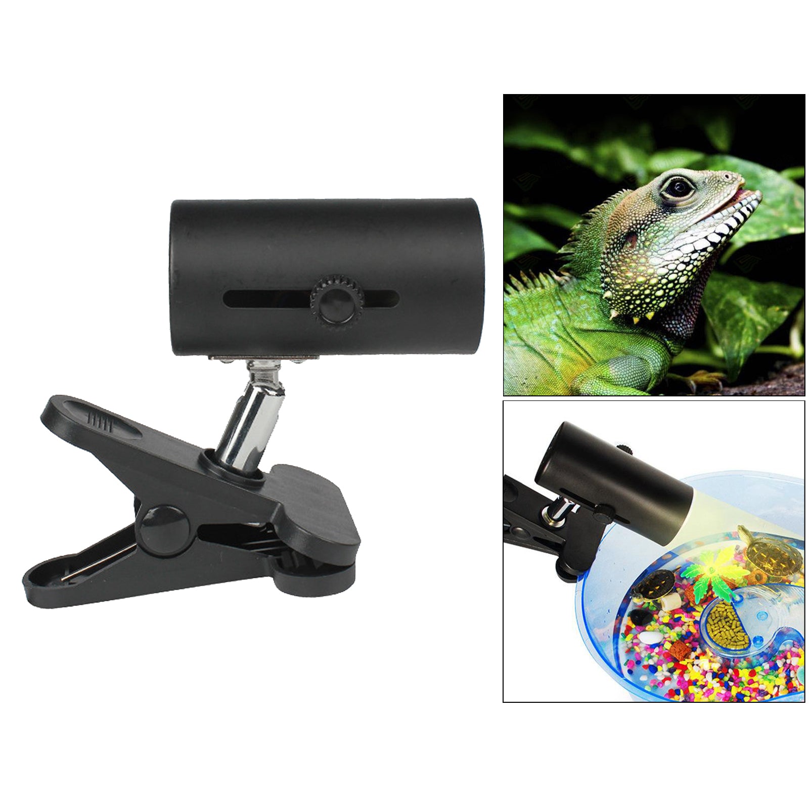 Reptile Heating Light Lamp Holder with Clip Lamp Pet Lights Rotatable Clip 2