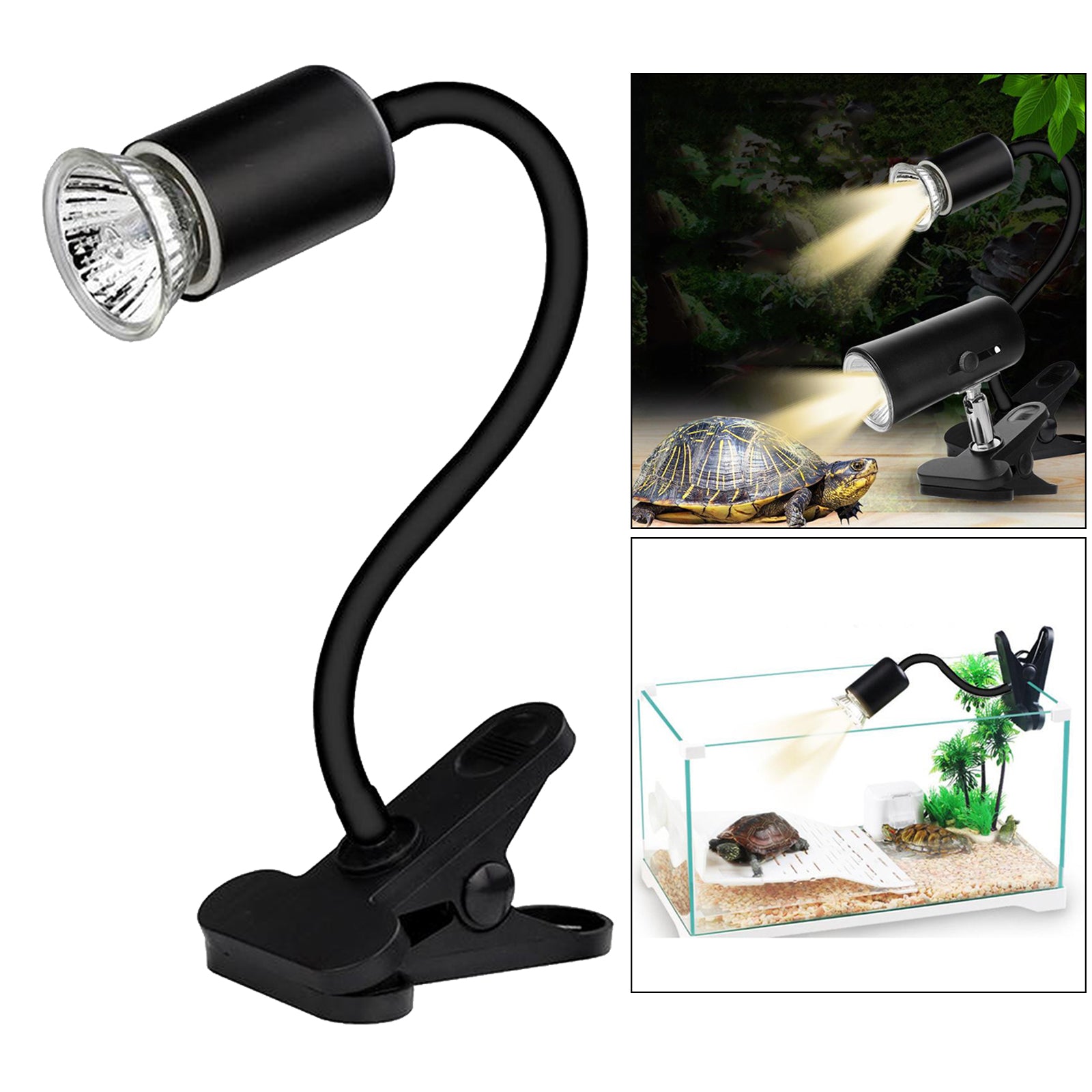 Reptile Heating Light Lamp Holder with Clip Lamp Pet Lights Flexible Clip 2