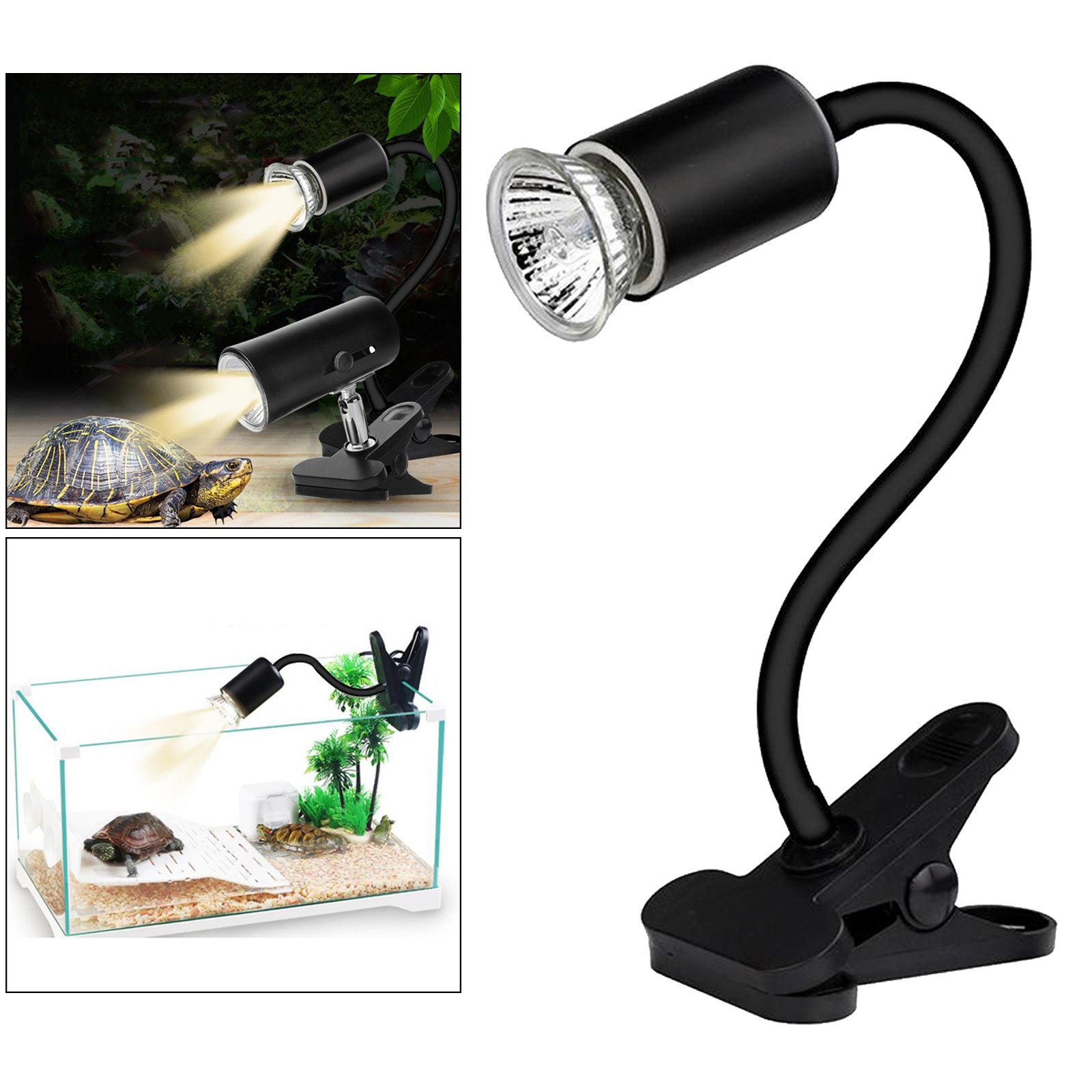 Reptile Heating Light Lamp Holder with Clip Lamp Pet Lights Flexible Clip 1