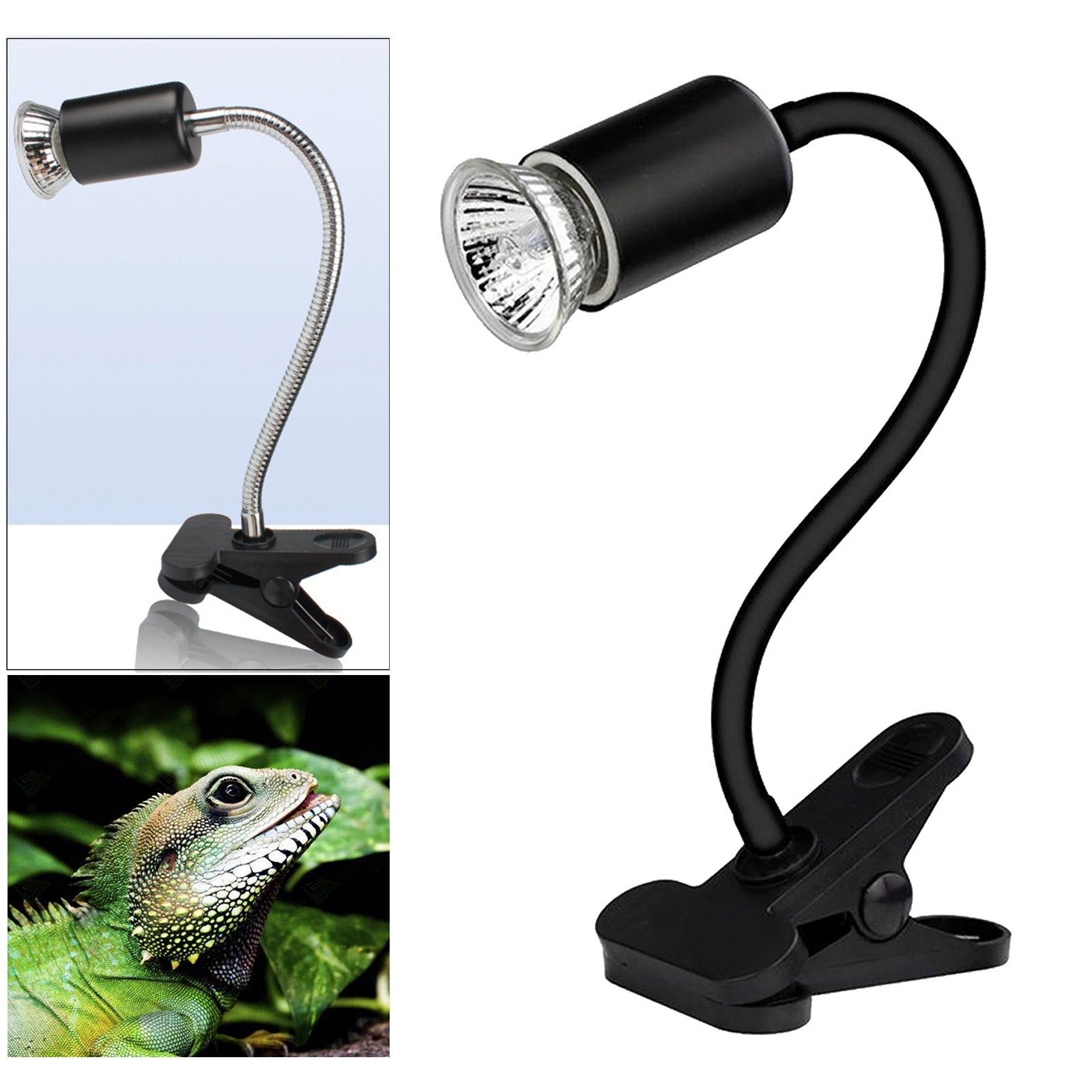 Reptile Heating Light Lamp Holder with Clip Lamp Pet Lights Flexible Clip 1