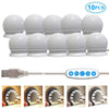 10 LED Hollywood Makeup Vanity Mirror Lights Bulbs Dimmable Tabletop or Wall