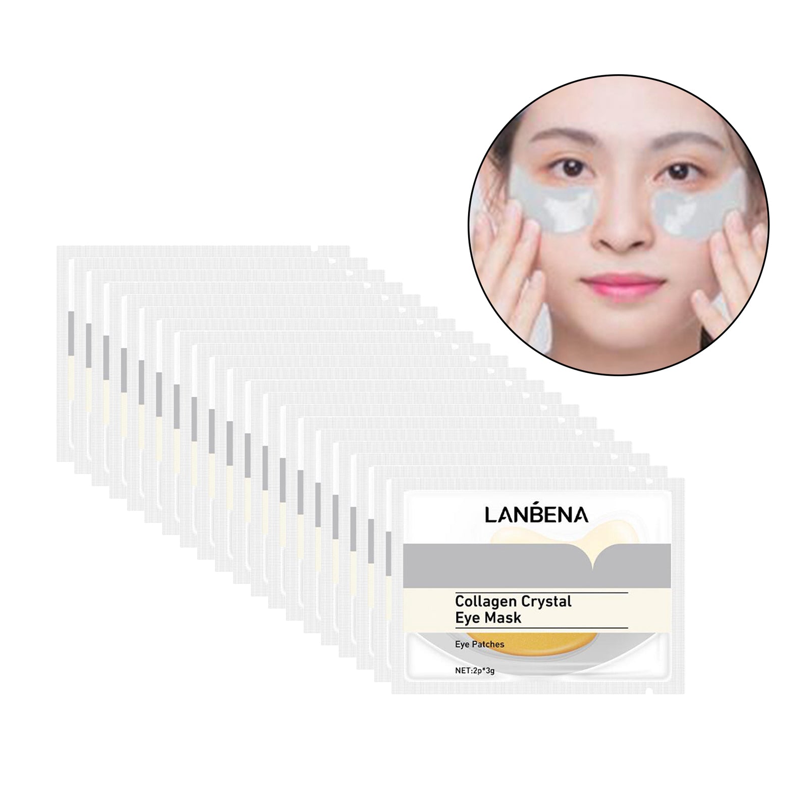 Eye Mask Dark Circles Patches Anti-wrinkle Undereye For Eye Gold 20pcs