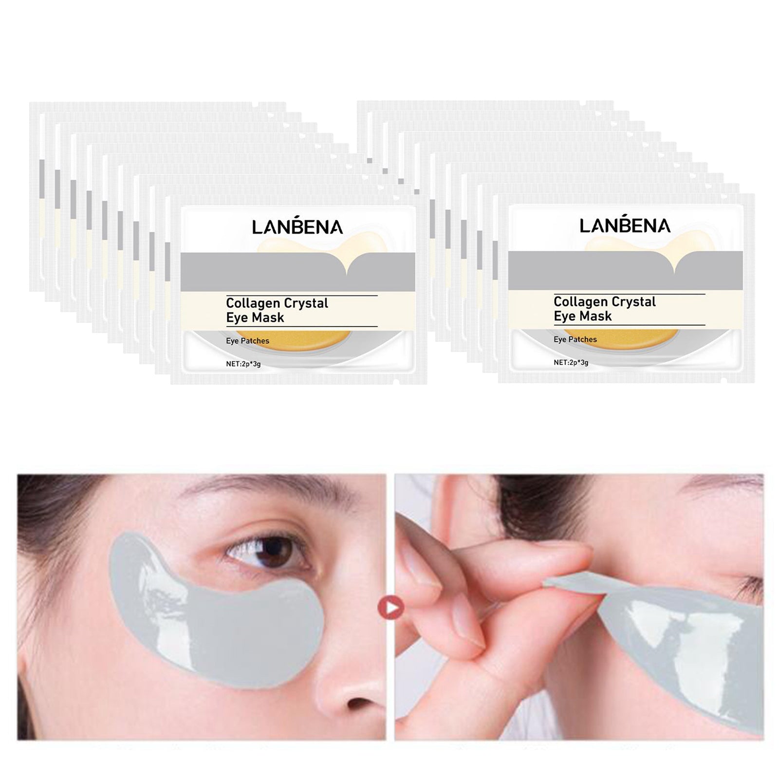 Eye Mask Dark Circles Patches Anti-wrinkle Undereye For Eye Gold 20pcs