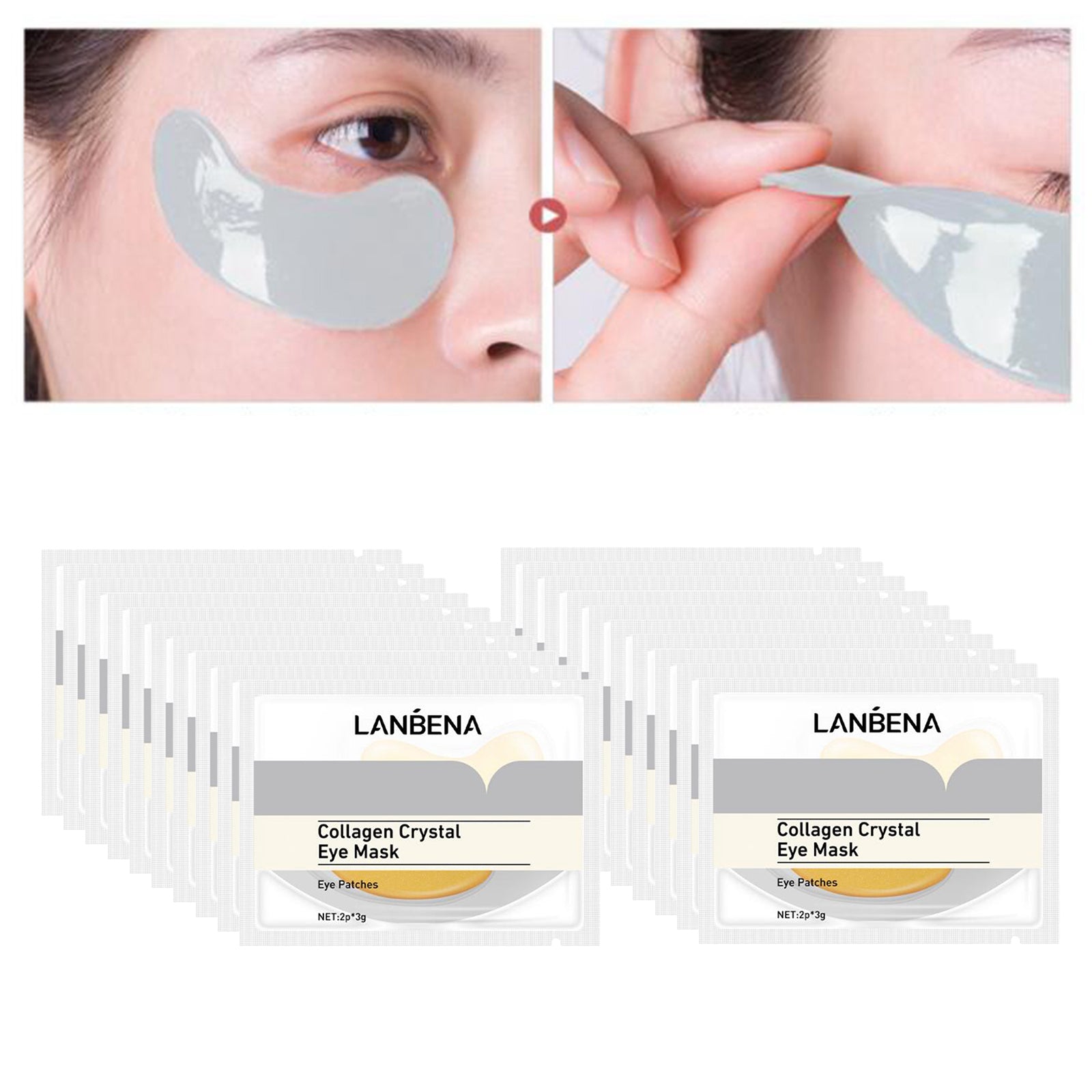 Eye Mask Dark Circles Patches Anti-wrinkle Undereye For Eye Gold 20pcs