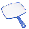 Antislip Rectangular Hand Mirror Handheld Paddle Mirror Blue