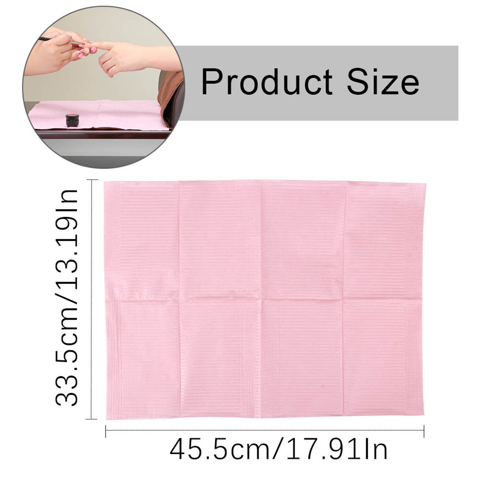 Portable Salon Nail Art Paper Table Pad Waterproof Desk Mat 50pcs