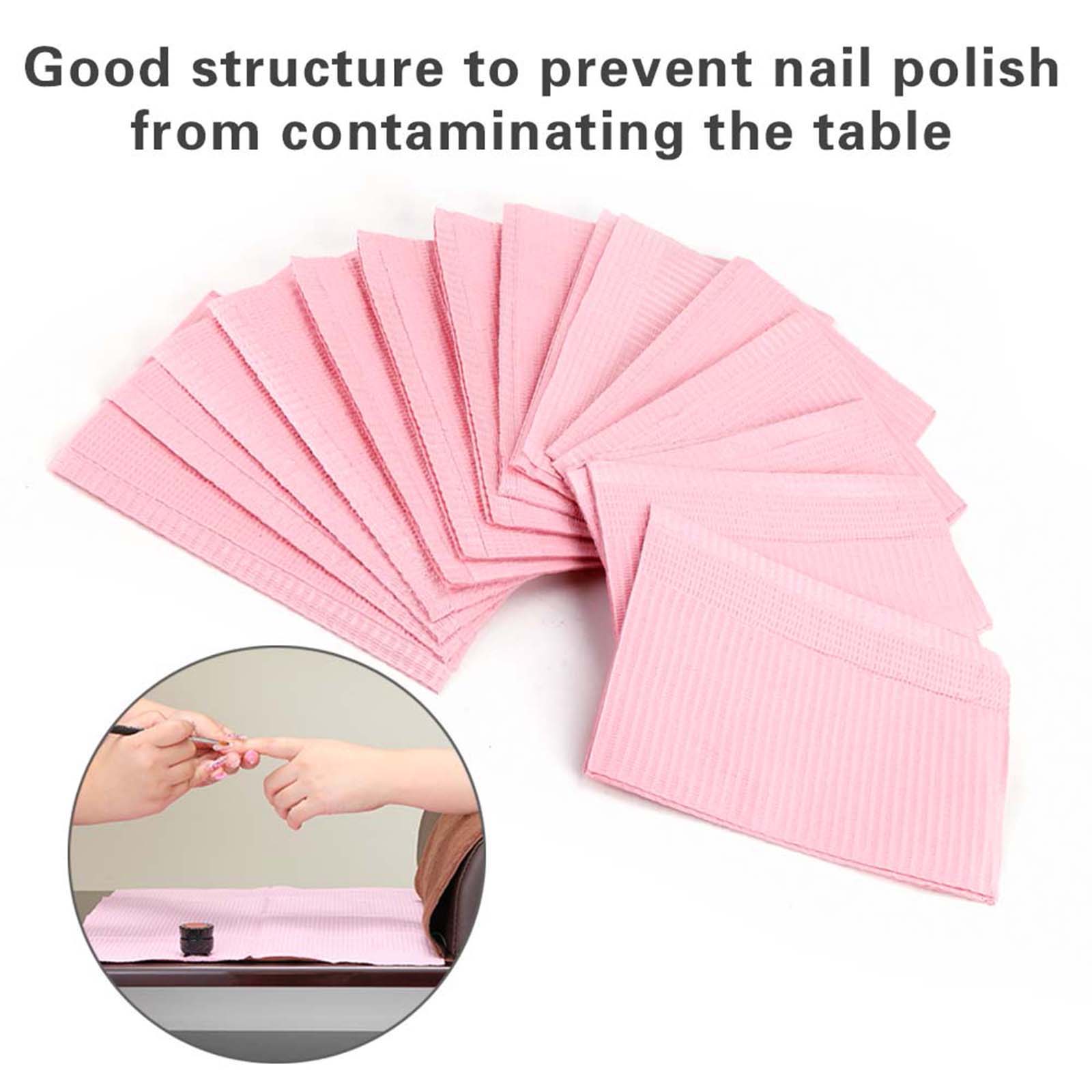 Portable Salon Nail Art Paper Table Pad Waterproof Desk Mat 50pcs