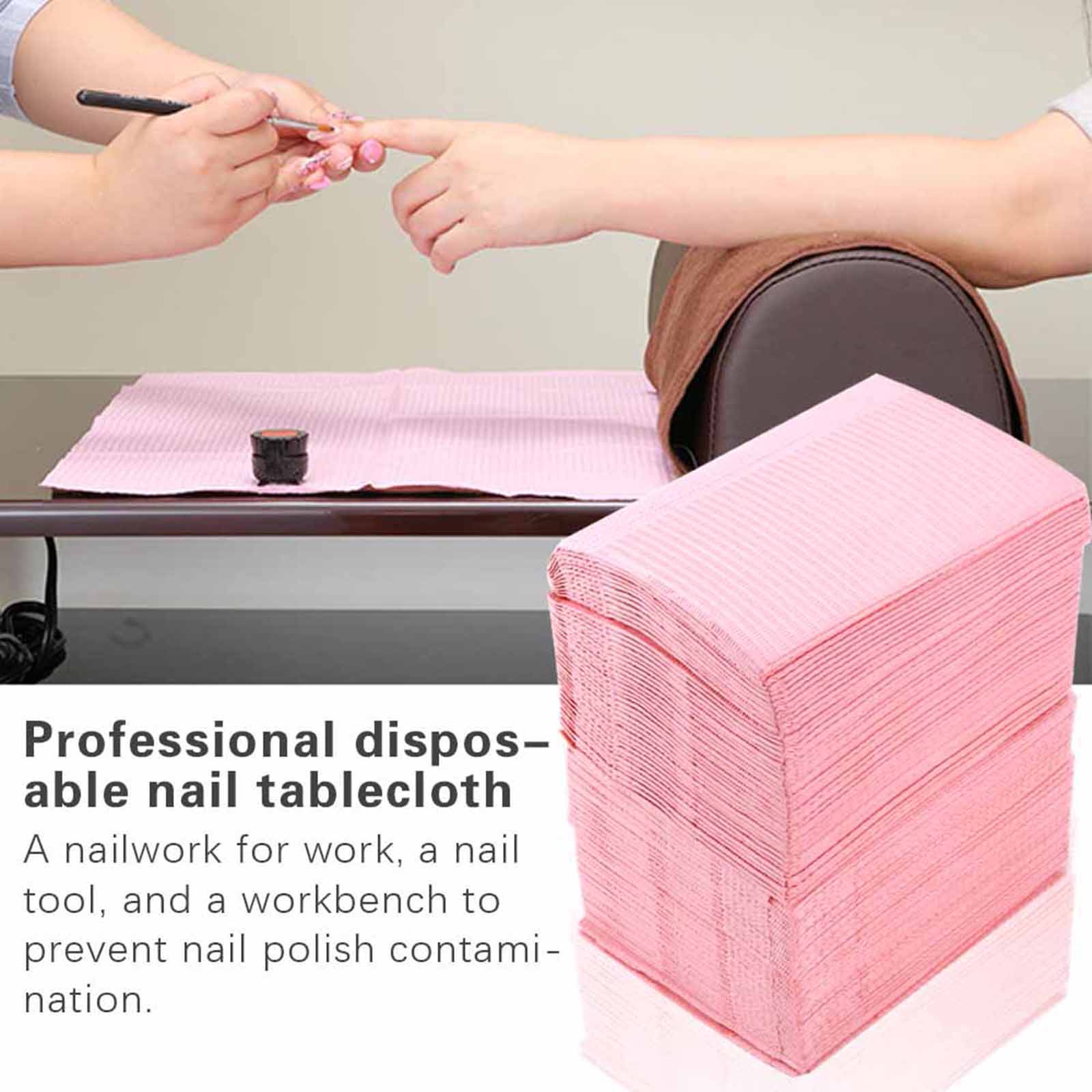 Portable Salon Nail Art Paper Table Pad Waterproof Desk Mat 50pcs