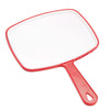 Antislip Rectangular Hand Mirror Handheld Paddle Mirror Red