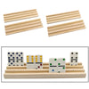Unfinished Wooden Domino Trays Racks Stand Organizer for Domino Tiles Game