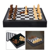 Wooden Chess Set Travel Chessboard and Storage Slots for Beginner Table Game