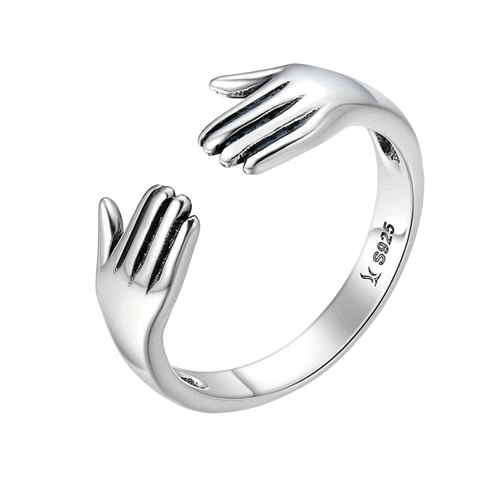 Hugging Hands Open Rings For Women Lady Girl Cute Fashion Band Ring Jewelry