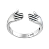 Hugging Hands Open Rings For Women Lady Girl Cute Fashion Band Ring Jewelry