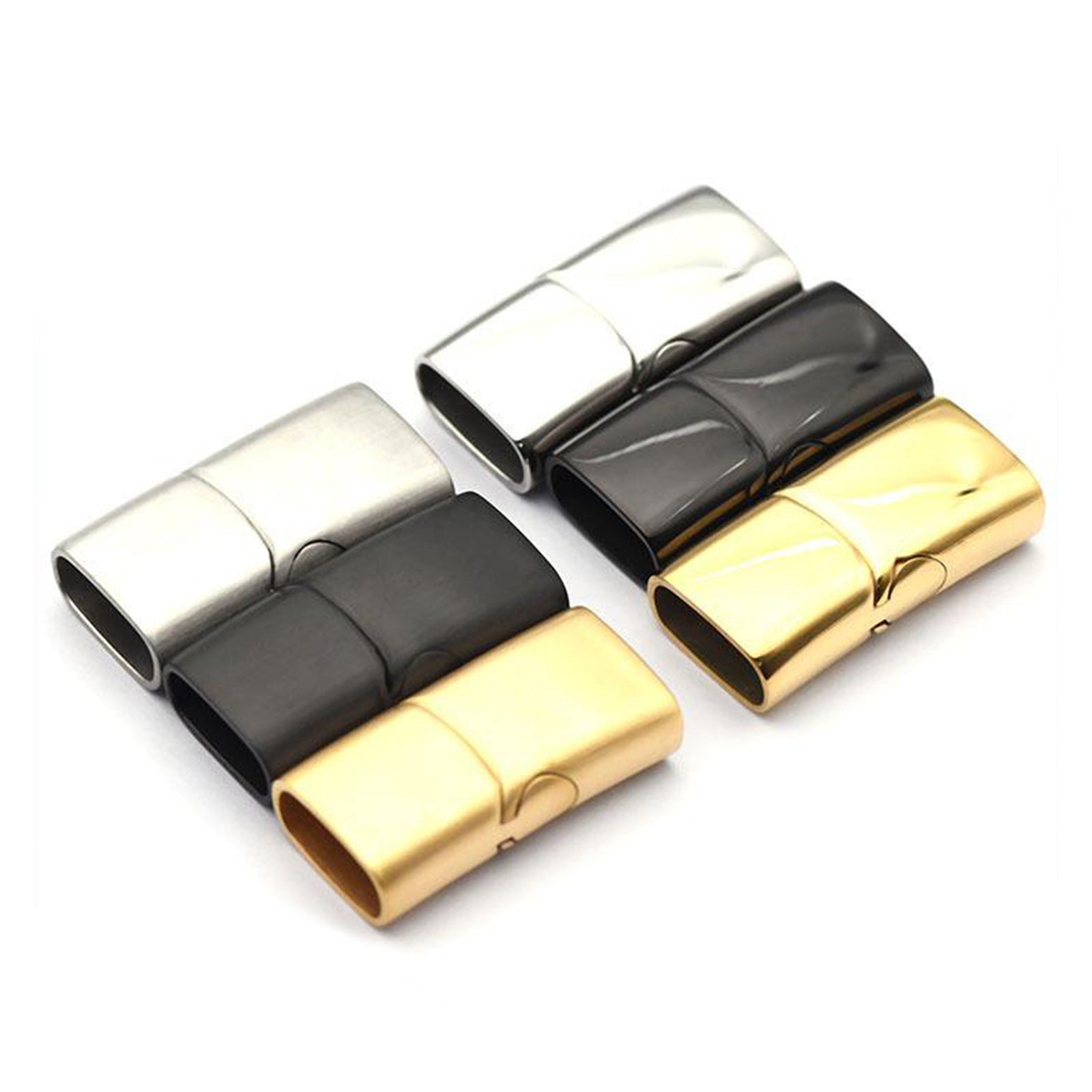 5 Pcs Magnetic Clasps Necklace Bracelet DIY Buckle Connector Black3