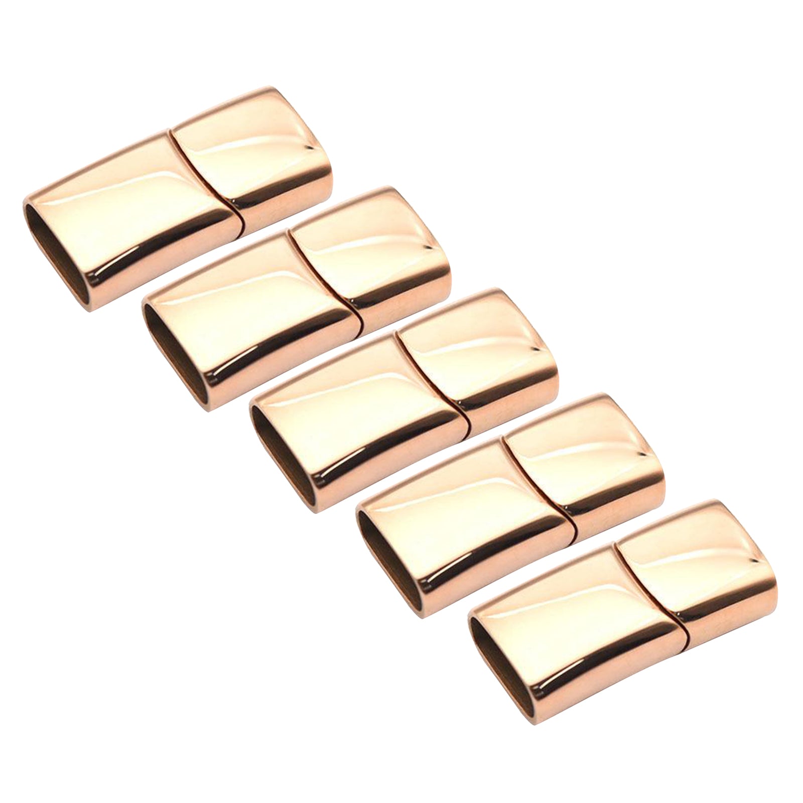 5 Pcs Magnetic Clasps Necklace Bracelet DIY Buckle Connector Rose Gold2