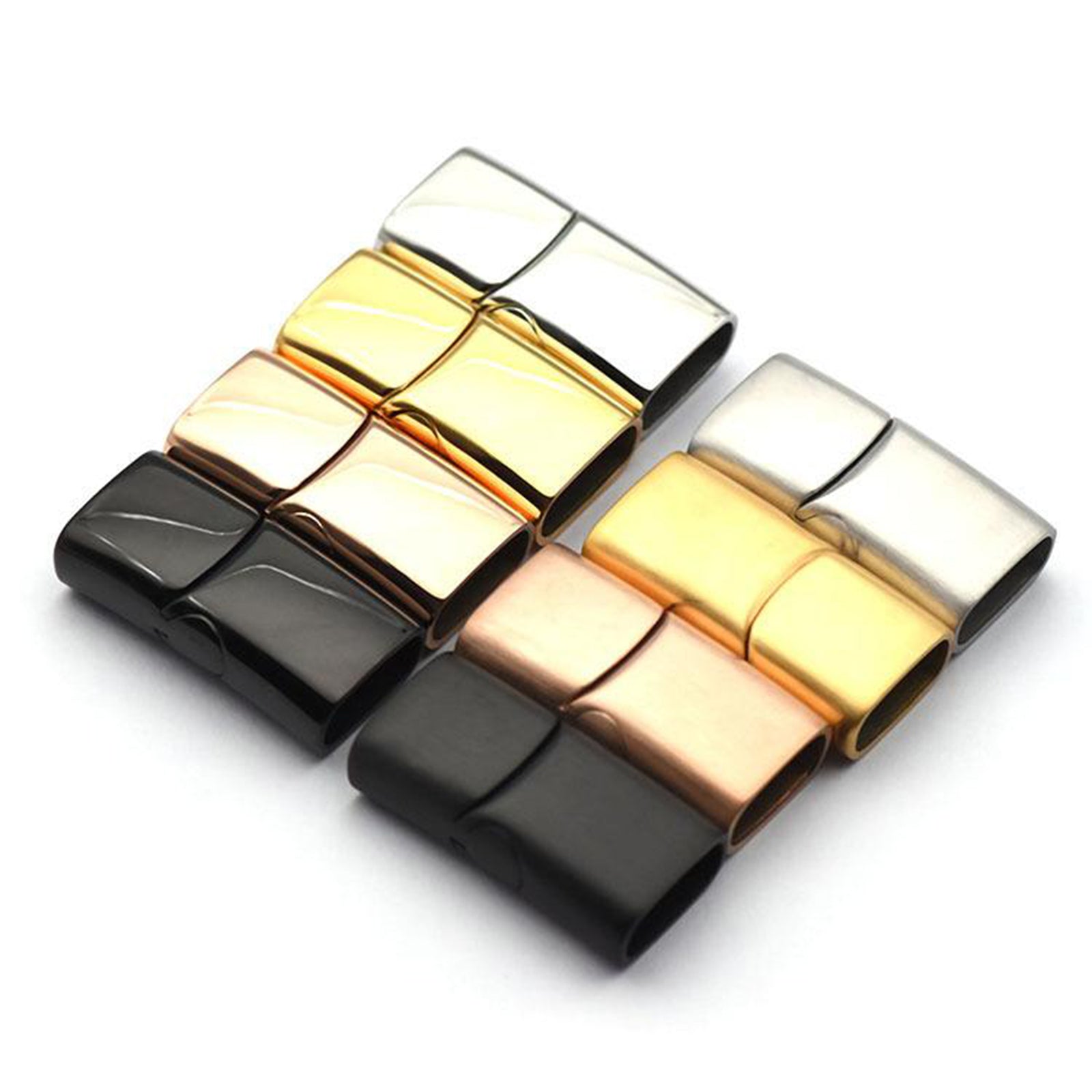 5 Pcs Magnetic Clasps Necklace Bracelet DIY Buckle Connector Rose Gold2