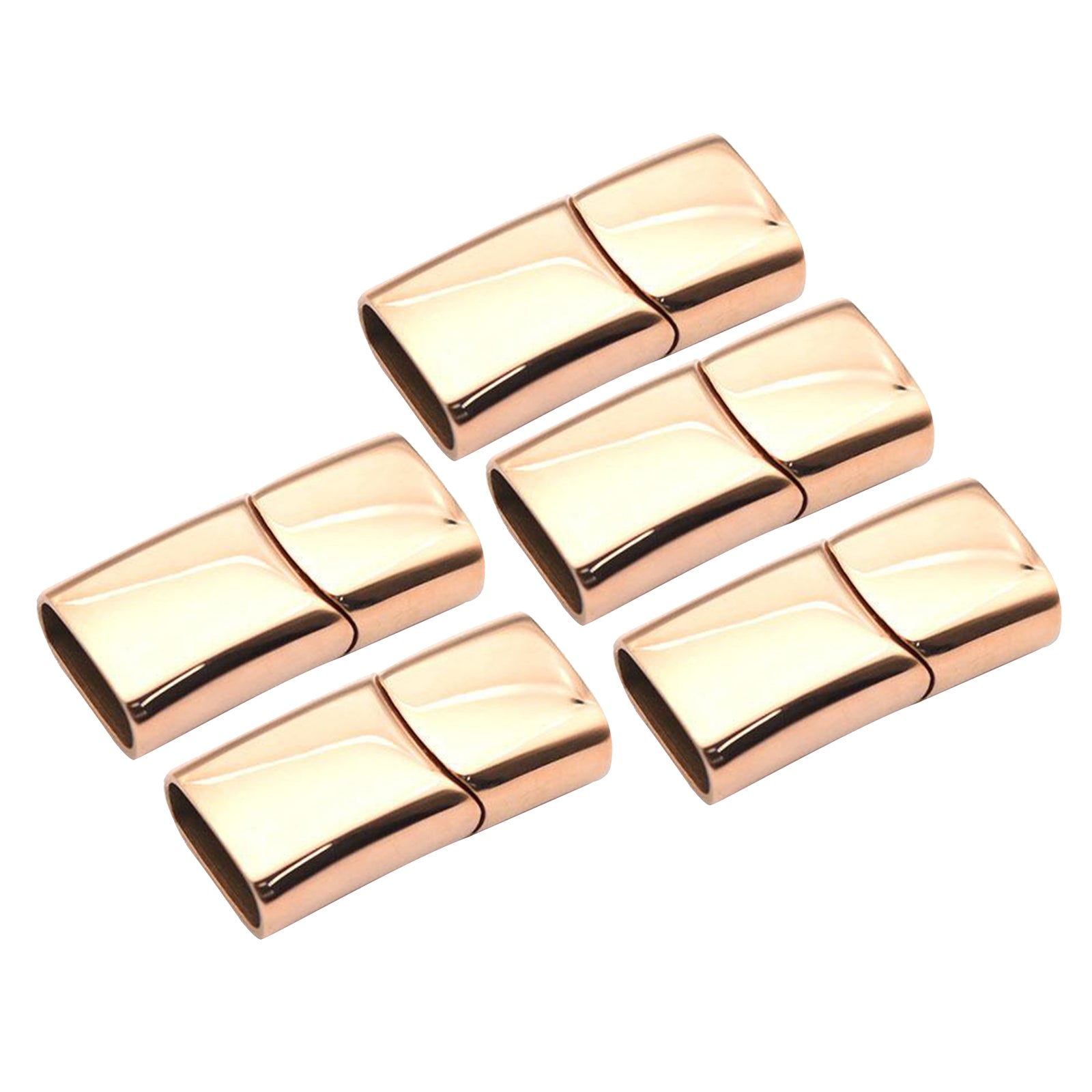 5 Pcs Magnetic Clasps Necklace Bracelet DIY Buckle Connector Rose Gold2