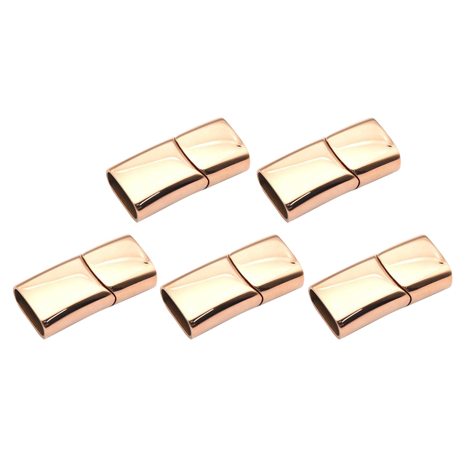 5 Pcs Magnetic Clasps Necklace Bracelet DIY Buckle Connector Rose Gold2