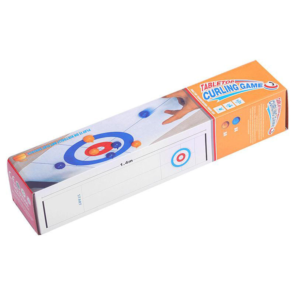 Portable Indoor Curling Board Game with 8 Rollers Family Games for Kid's