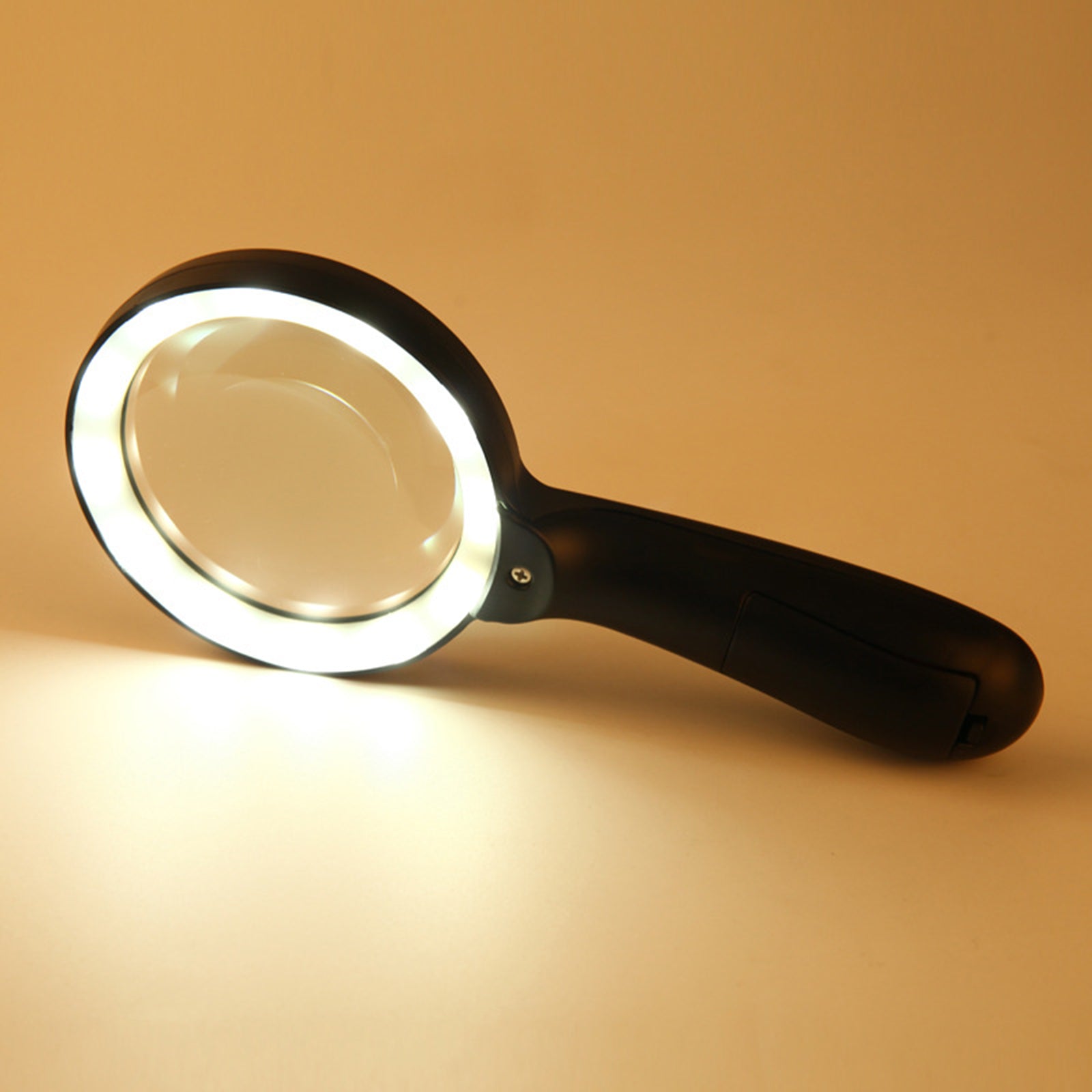 Handle 10X Reading Magnifying Glass Loupe Magnifier for Reading Map 12 LED