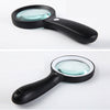 Handle 10X Reading Magnifying Glass Loupe Magnifier for Reading Map 12 LED