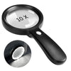 Handle 10X Reading Magnifying Glass Loupe Magnifier for Reading Map 12 LED