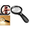 Handle 10X Reading Magnifying Glass Loupe Magnifier for Reading Map 12 LED