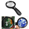 Handle 10X Reading Magnifying Glass Loupe Magnifier for Reading Map 12 LED