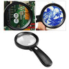 Handle 10X Reading Magnifying Glass Loupe Magnifier for Reading Map 12 LED