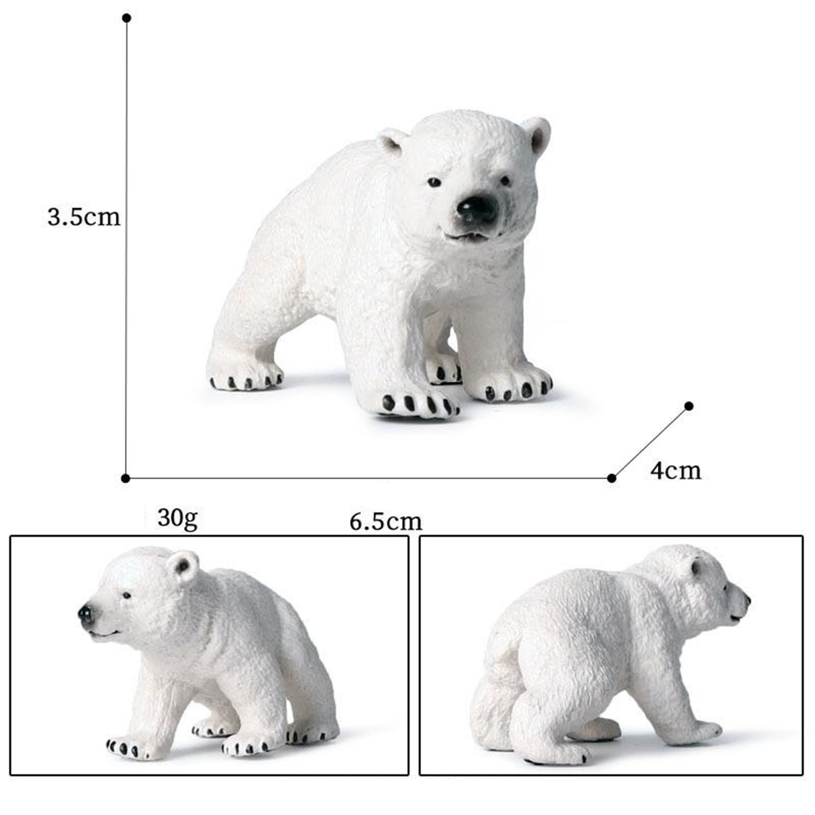 Lifelike Polar Animals Figure Wildlife Animal Kids Educational Learning Toy